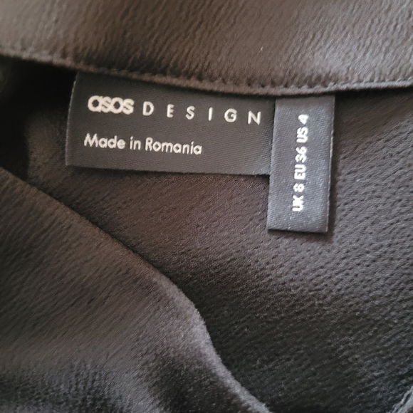 Asos Design Black Drawstring Front Tank  Top 4 - Picture 7 of 7